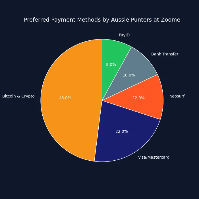 Preferred payment methods at Zoome Casino Australia