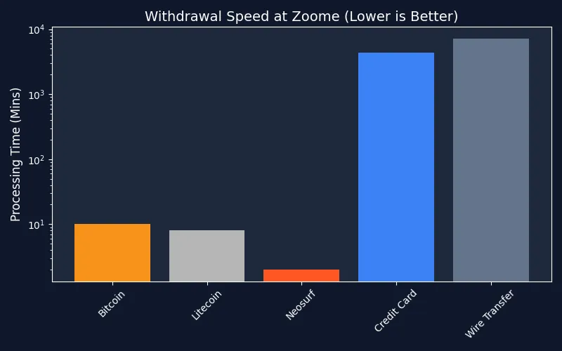 Withdrawal velocity at Zoome Casino Australia