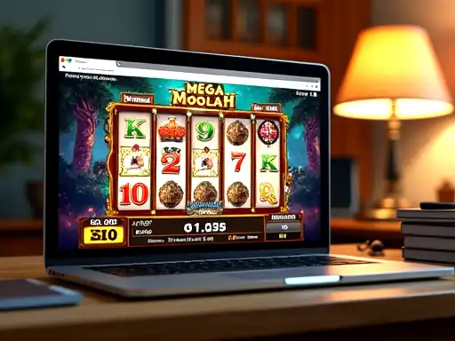 Mega Moolah pokie artwork at Zoome Casino
